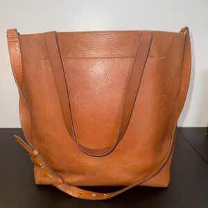 Madewell Tan Leather Tote Bag